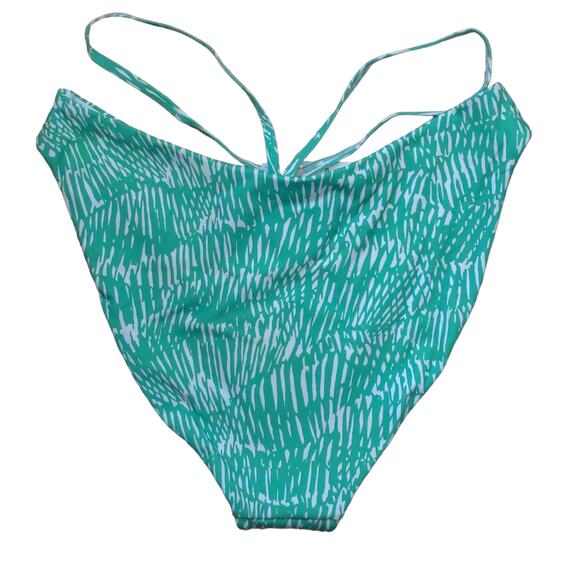 Jonathan Simkhai Alfani Abstract Print Bikini Bottom Kelly Abstract L New - Picture 3 of 11